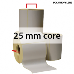 25mm kerne - Polypropylene etiketter
